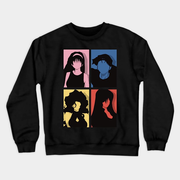 All The Main Characters In Golden Boy Anime In A Colorful Kawaii Minimalist Pop Art Design Crewneck Sweatshirt by Animangapoi